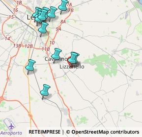 Mappa Via Cristoforo Colombo, 73023 Lizzanello LE, Italia (4.85692)