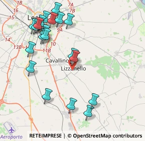 Mappa Via Cristoforo Colombo, 73023 Lizzanello LE, Italia (4.9895)