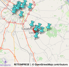 Mappa Via Cristoforo Colombo, 73023 Lizzanello LE, Italia (4.61833)