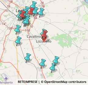 Mappa Via XX Settembre, 73023 Lizzanello LE, Italia (5.0725)