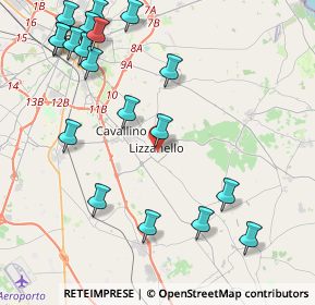 Mappa Via XX Settembre, 73023 Lizzanello LE, Italia (5.62368)