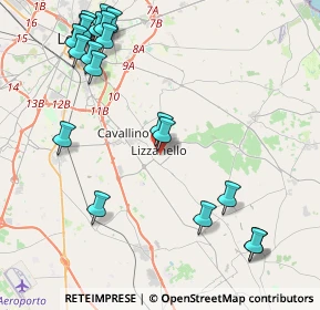 Mappa Via XX Settembre, 73023 Lizzanello LE, Italia (5.6785)