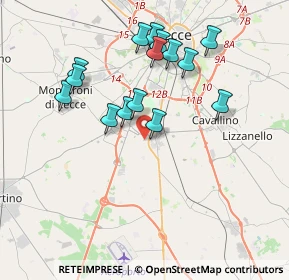 Mappa Via Cacciaventi, 73016 San Cesario di Lecce LE, Italia (3.89067)