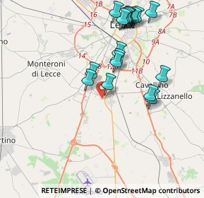 Mappa Via Cacciaventi, 73016 San Cesario di Lecce LE, Italia (4.43611)