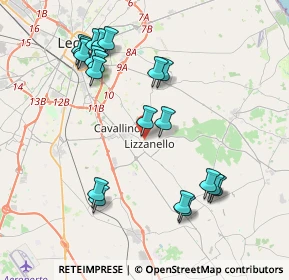 Mappa Via gramsci, 73023 Lizzanello LE, Italia (4.5405)