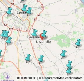 Mappa Via gramsci, 73023 Lizzanello LE, Italia (6.59765)