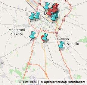 Mappa Via Umbria, 73016 San Cesario di Lecce LE, Italia (4.73)