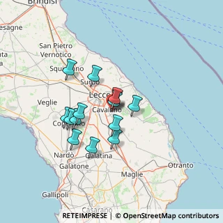 Mappa Via Camillo Benso Conte di Cavour, 73023 Lizzanello LE, Italia (11.06286)