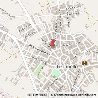 Mappa Via Camillo Benso Conte di Cavour, 53, 73023 Lizzanello, Lecce (Puglia)