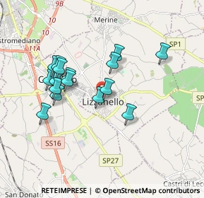 Mappa Via Regina Elena, 73023 Lizzanello LE, Italia (1.75688)