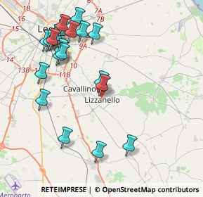 Mappa Via Regina Elena, 73023 Lizzanello LE, Italia (4.9)