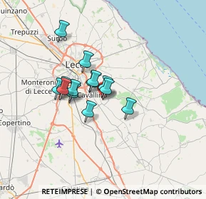 Mappa Via Regina Elena, 73023 Lizzanello LE, Italia (5.02)
