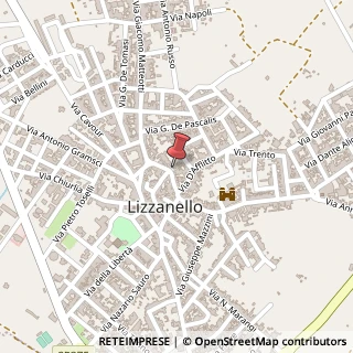 Mappa Via Paladini, 52, 73023 Lizzanello, Lecce (Puglia)