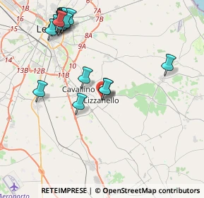 Mappa Via Paladini, 73023 Lizzanello LE, Italia (5.3815)