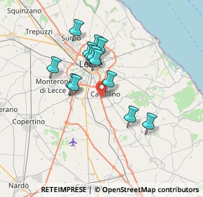 Mappa Ss 16 Maglie Lecce km 962, 73020 Cavallino LE, Italia (6.36385)