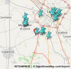 Mappa 73010 San Pietro In Lama LE, Italia (4.07647)