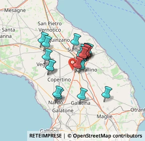 Mappa Via Sant'Anna, 73010 San Pietro In Lama LE, Italia (10.4115)