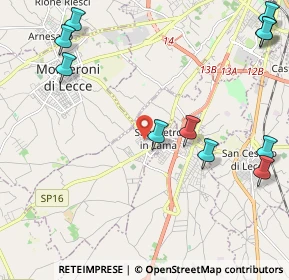 Mappa Via Sant'Anna, 73010 San Pietro In Lama LE, Italia (3.07909)