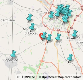 Mappa Via Sant'Anna, 73010 San Pietro In Lama LE, Italia (5.259)