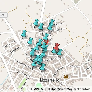 Mappa Via Giacomo Matteotti, 73023 Lizzanello LE, Italia (0.20357)