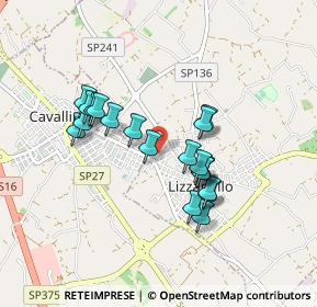 Mappa Via Pietro Mascagni, 73023 Lizzanello LE, Italia (0.8085)