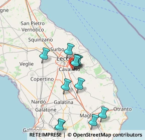 Mappa Via Pietro Mascagni, 73023 Lizzanello LE, Italia (17.2475)