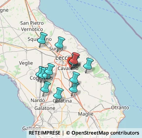 Mappa Via Pietro Mascagni, 73023 Lizzanello LE, Italia (11.01857)