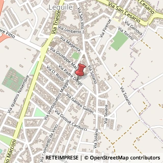 Mappa Via Padre Diego,  99, 73010 Lequile, Lecce (Puglia)