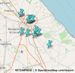 Mappa Via Don Vito Mingiano, 73023 Lizzanello LE, Italia (6.34571)