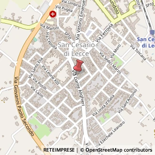 Mappa Via Dante Alighieri, 83, 73016 San Cesario di Lecce, Lecce (Puglia)