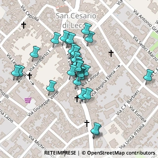 Mappa Via Camillo Benso Conte di Cavour, 73016 San Cesario di Lecce LE, Italia (0.08333)