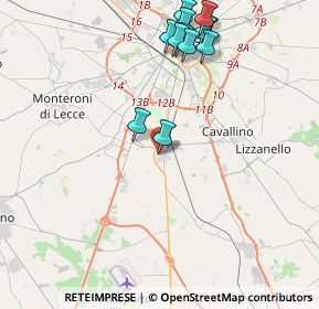 Mappa Via Umberto I, 73016 San Cesario di Lecce LE, Italia (4.8675)