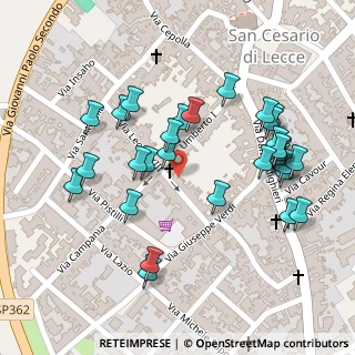 Mappa Via Umberto I, 73016 San Cesario di Lecce LE, Italia (0.15333)