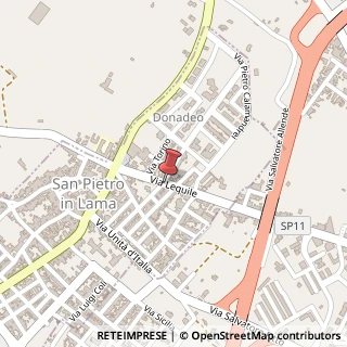 Mappa Via Lequile, 18, 73010 San Pietro in Lama, Lecce (Puglia)