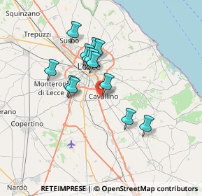 Mappa 73020 Cavallino LE, Italia (6.24154)