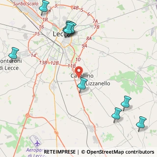 Mappa 73020 Cavallino LE, Italia (6.09909)