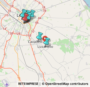 Mappa 73023 Lizzanello LE, Italia (4.75273)