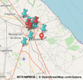 Mappa 73023 Lizzanello LE, Italia (6.84455)