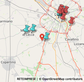 Mappa Via Lequile, 73010 San Pietro In Lama LE, Italia (5.25385)