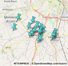 Mappa Via Lequile, 73010 San Pietro In Lama LE, Italia (1.388)