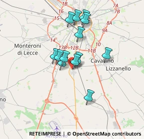 Mappa Via Giuseppe Manno, 73016 San Cesario di Lecce LE, Italia (3.02462)