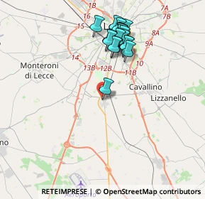 Mappa Via Vittorio Emanuele II, 73016 San Cesario di Lecce LE, Italia (4.0755)
