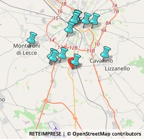 Mappa Piazza Garibaldi, 73016 San Cesario di Lecce LE, Italia (3.77833)