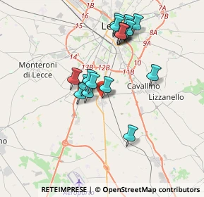 Mappa Piazza Garibaldi, 73016 San Cesario di Lecce LE, Italia (3.56944)