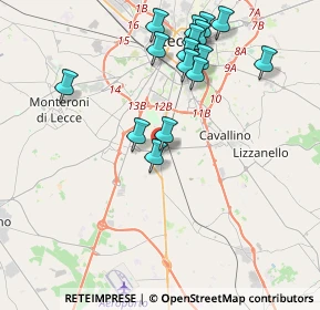 Mappa Piazza Garibaldi, 73016 San Cesario di Lecce LE, Italia (4.46)