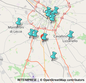 Mappa Piazza Garibaldi, 73016 San Cesario di Lecce LE, Italia (3.90273)