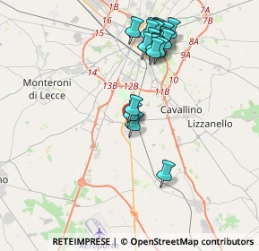 Mappa Via Russo, 73016 San Cesario di Lecce LE, Italia (4.2115)