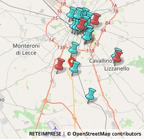 Mappa Via Russo, 73016 San Cesario di Lecce LE, Italia (4.1115)
