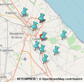 Mappa Via Chiurlia, 73023 Lizzanello LE, Italia (6.74182)