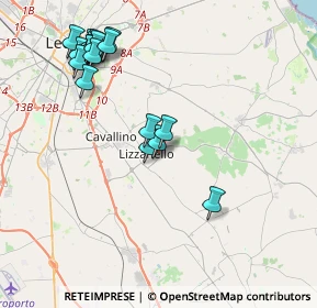 Mappa Via Annunziata, 73023 Lizzanello LE, Italia (4.66556)